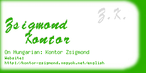 zsigmond kontor business card